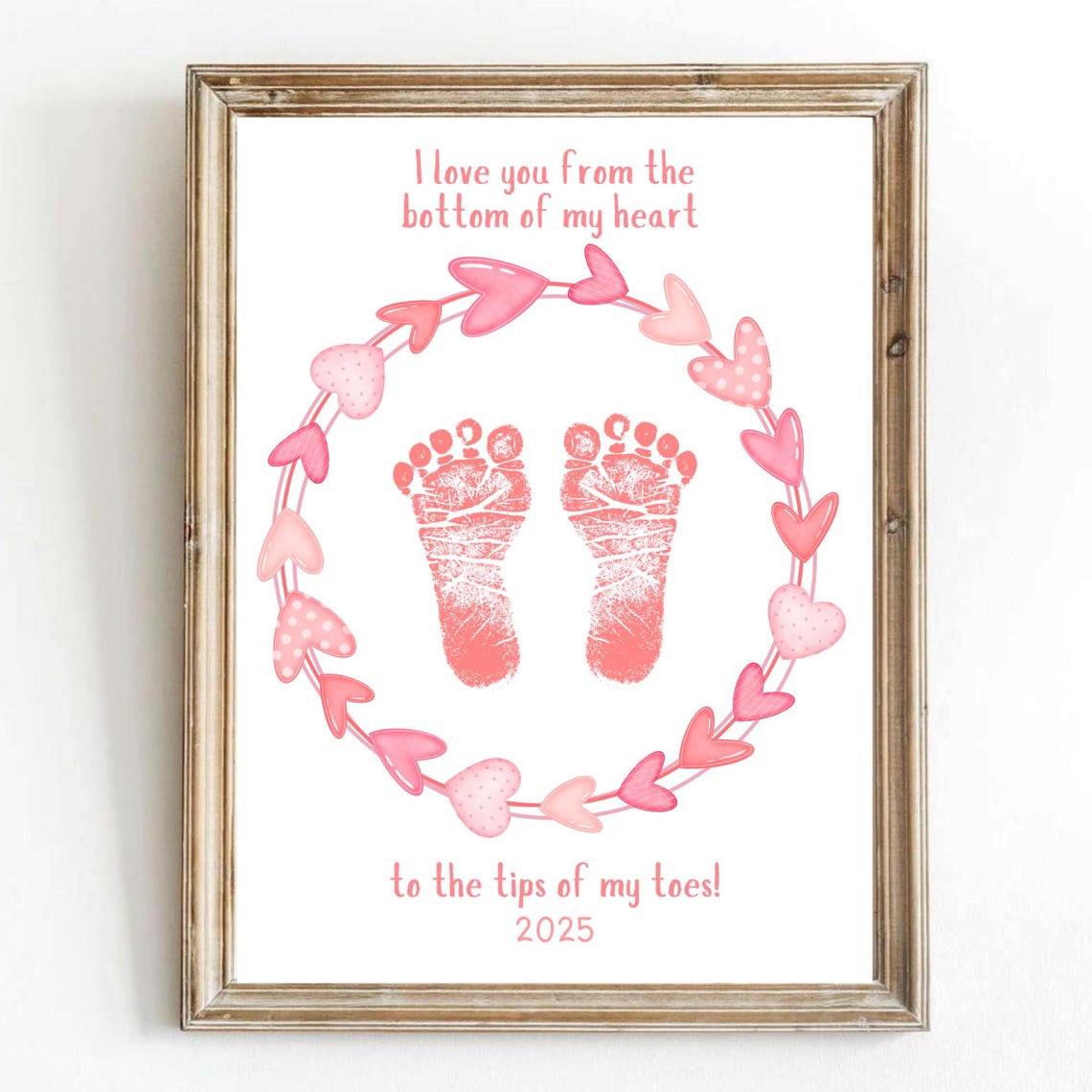 Bottom Of My Heart Tips Of My Toes Footprint Keepsake My First Valentines Day 2025 Footprint Heart Love Handprint Diy Craft Art Baby Kids