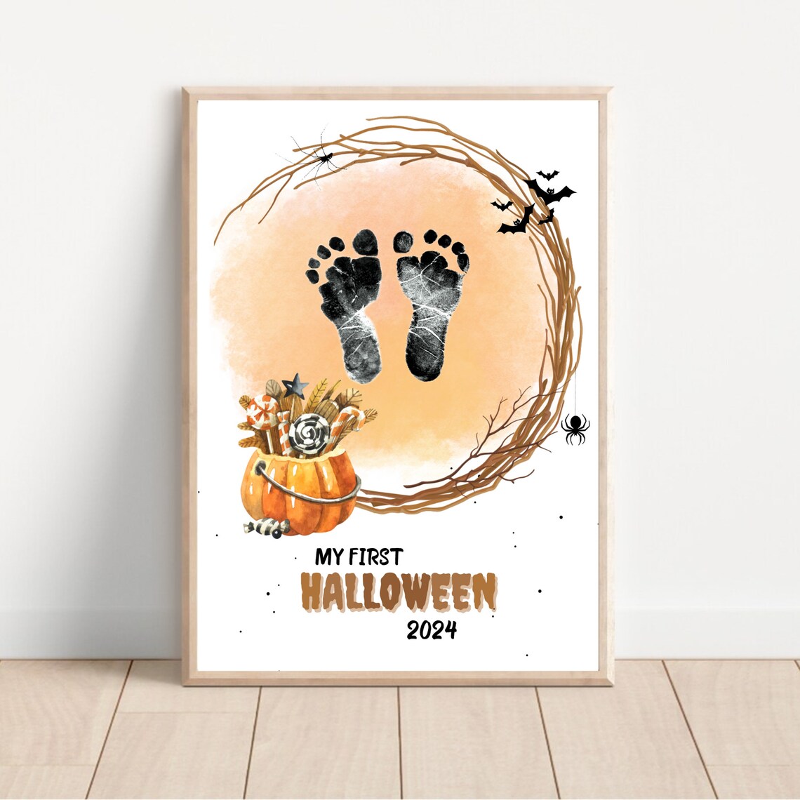 My First Halloween Footprint Keepsake Art - Image 2