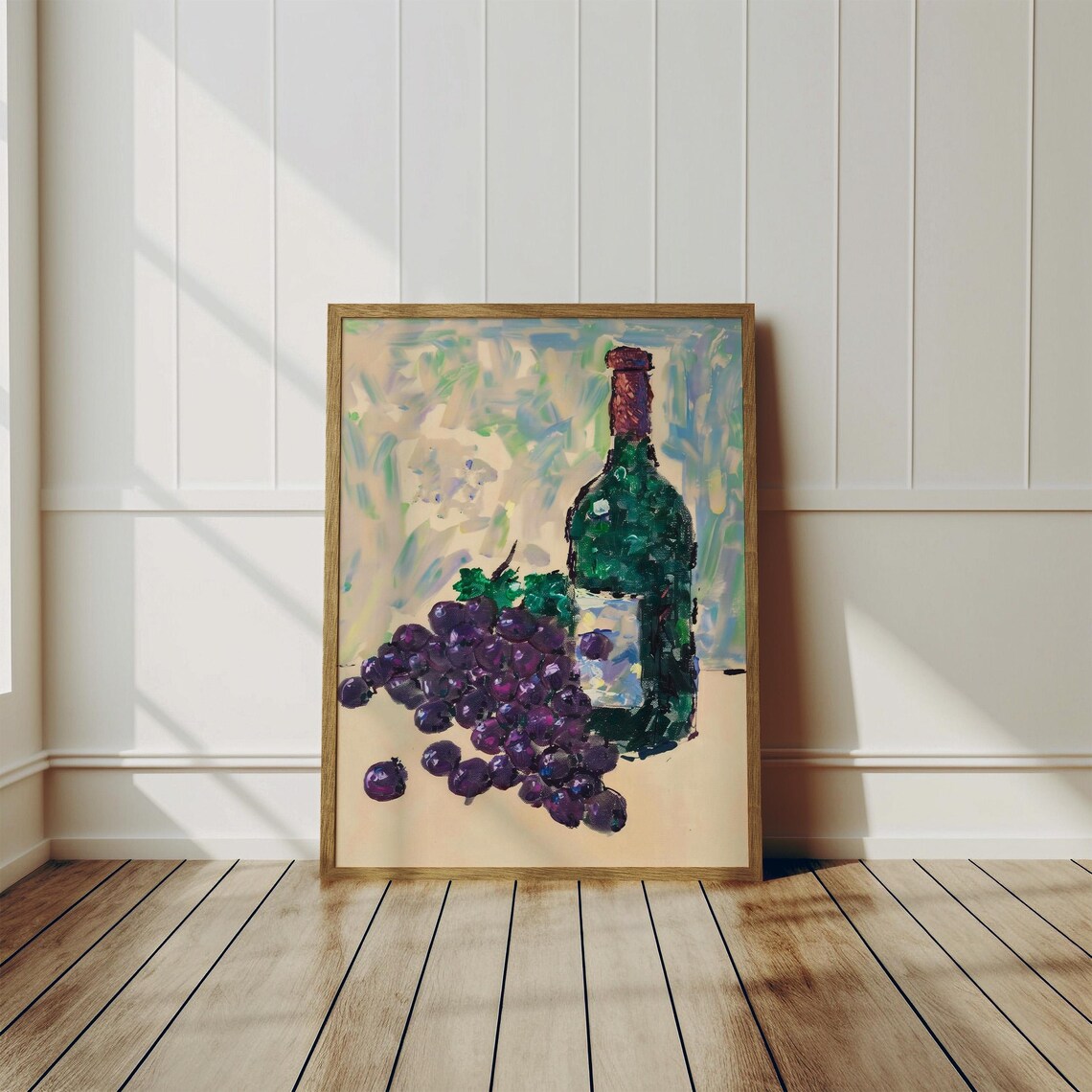 Farmhouse Kitchen Mediterranean Wine Grapes Illustration - Image 3