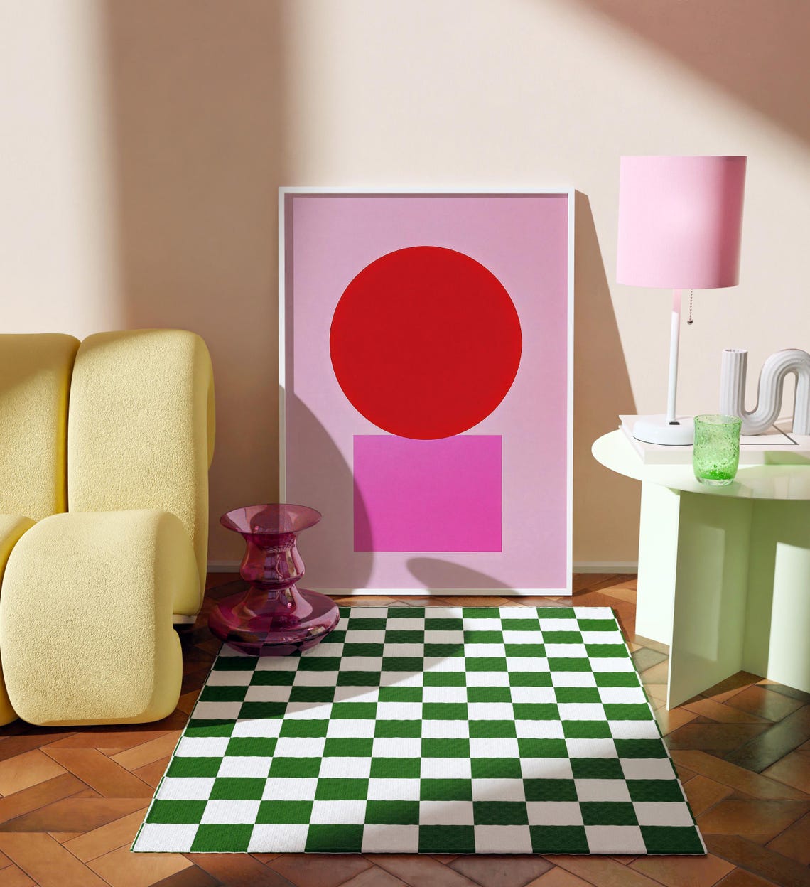 Abstract Geometric Modern Painting, Home Decor - Image 2