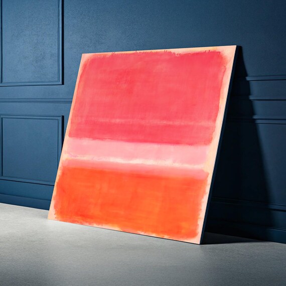Mark Rothko Red And Orange Canvas Modern Minimalist Wall Art Color Block Painting Home Decoration Artwork