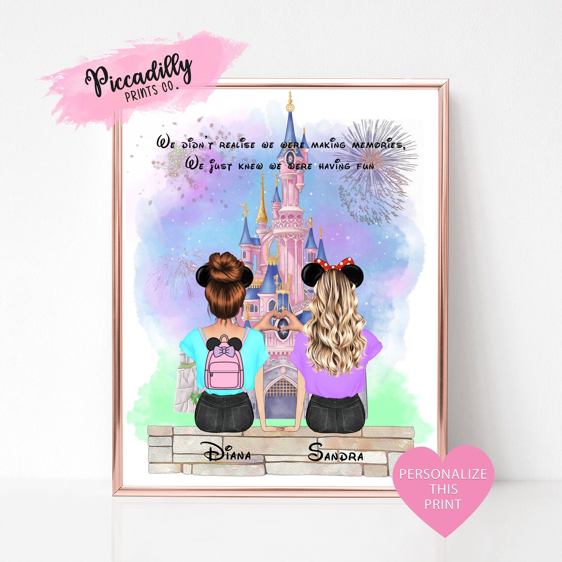 Personalized Magic World Family Portrait Art Print