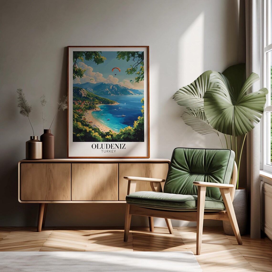 Oludeniz Turkey Travel Poster, Travel Wall Art - Image 2