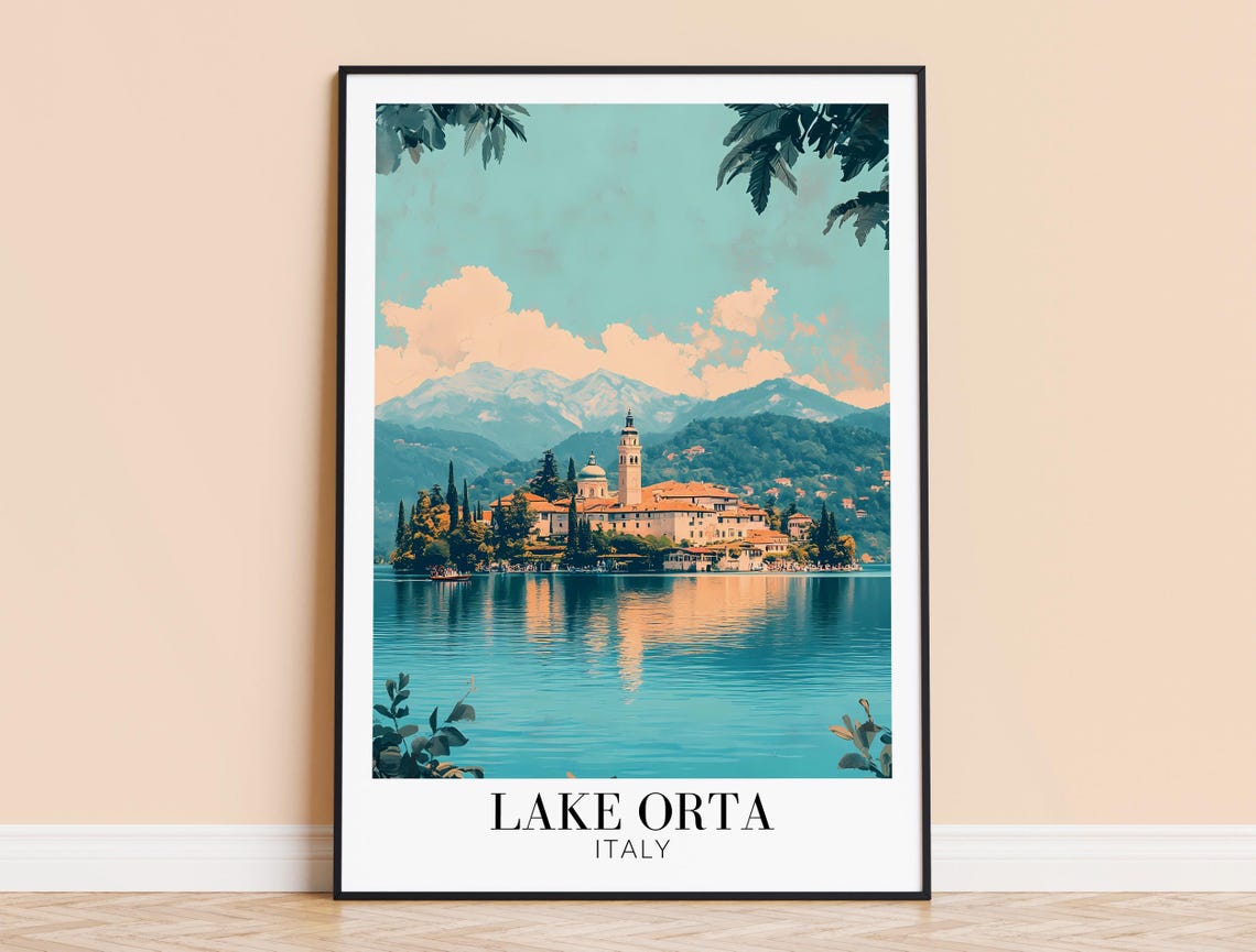 Lake Orta San Giulio Island Alpine View Northern Italy Poster