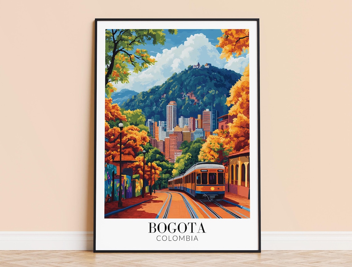 Bogota Colombia Wedding Gift Travel Poster