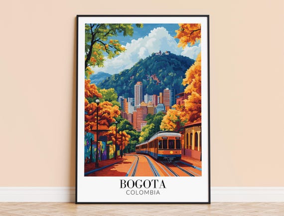 Bogota Colombia Wedding Gift Travel Poster
