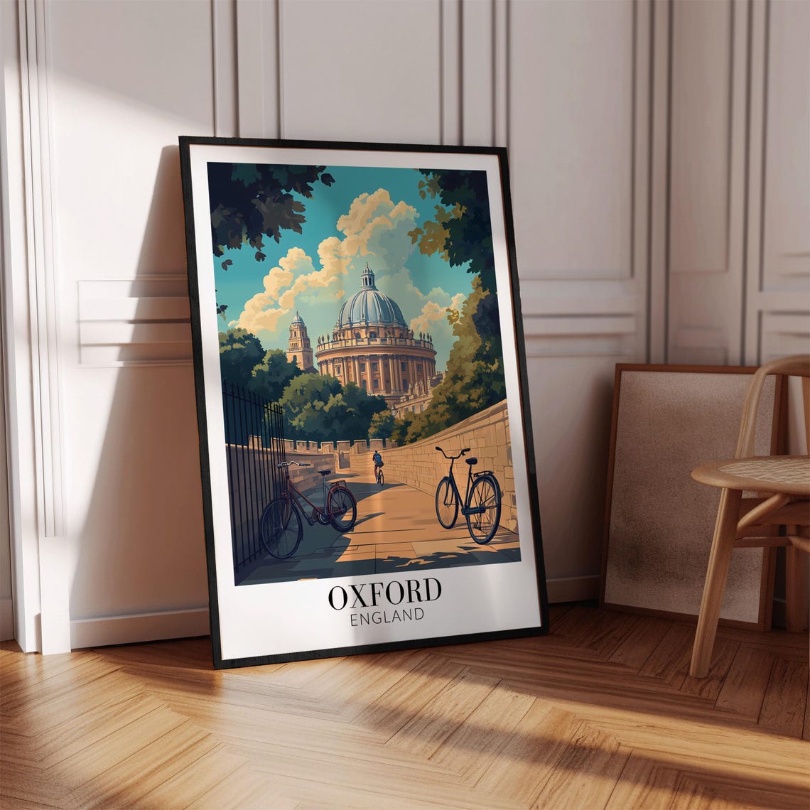 Oxford England Radcliffe Camera Bicycles Stone Bridge Poster - Image 4