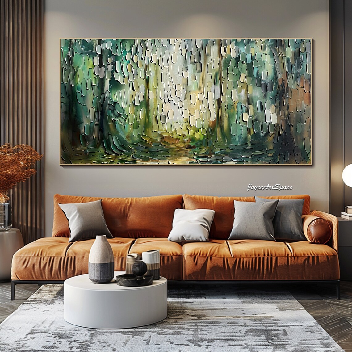 Abstract Forest Oil-Painting Style Wall Art Print - Image 2