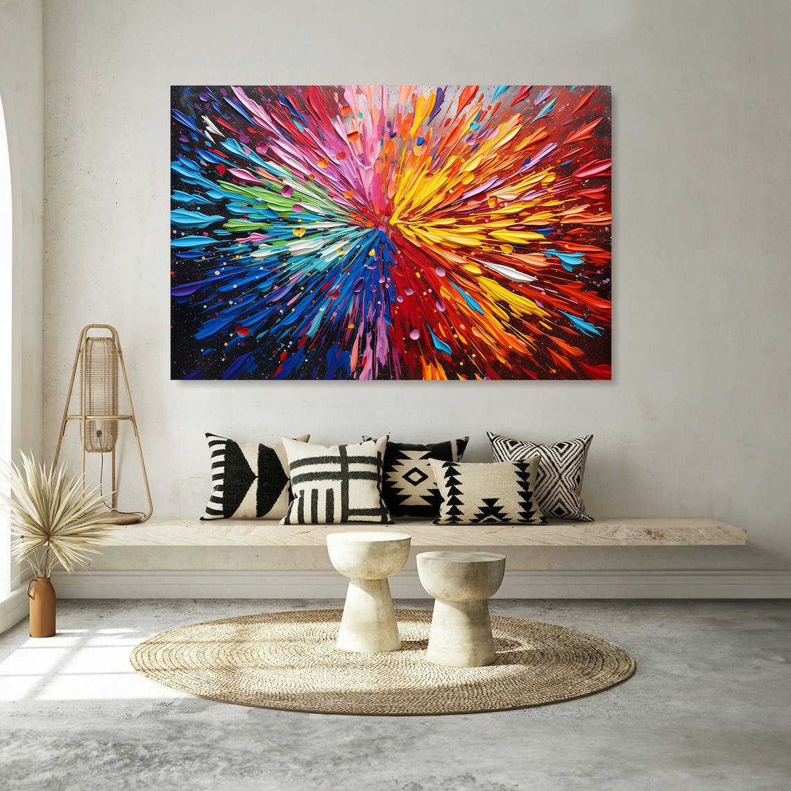 Colorful Abstract Modern Wall Art Print, Boho Style - Image 3