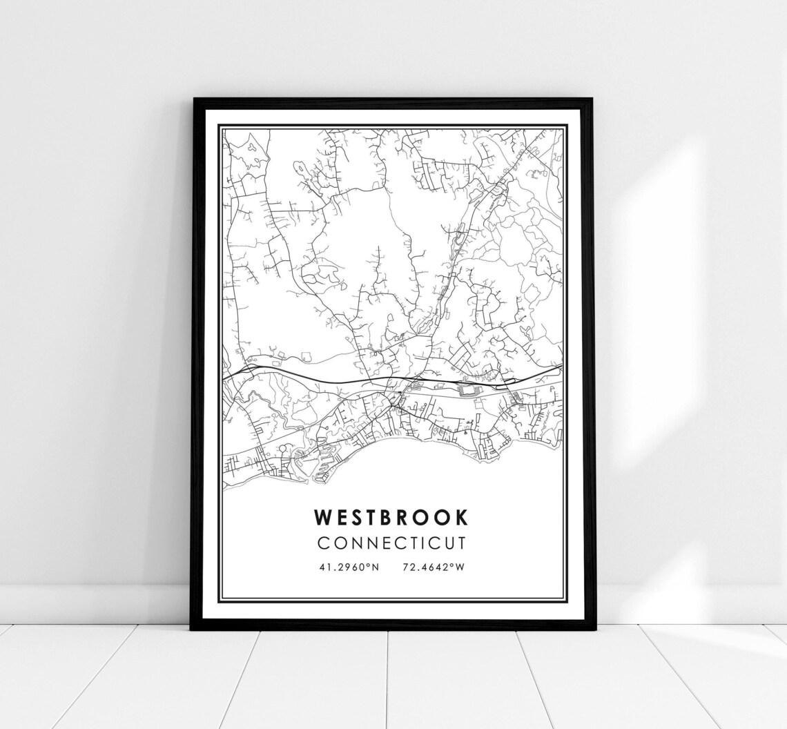 Westbrook Map Poster, Connecticut Travel Poster