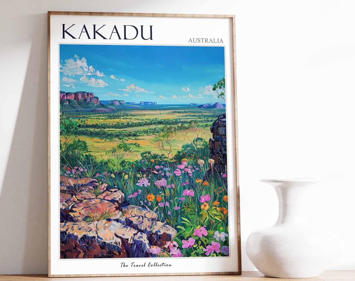 Kakadu Poster Australia Travel Print Australian Decor Oceania Travel Poster Oceanian Wall Art Kakadu Gift Kakadu Travel Poster