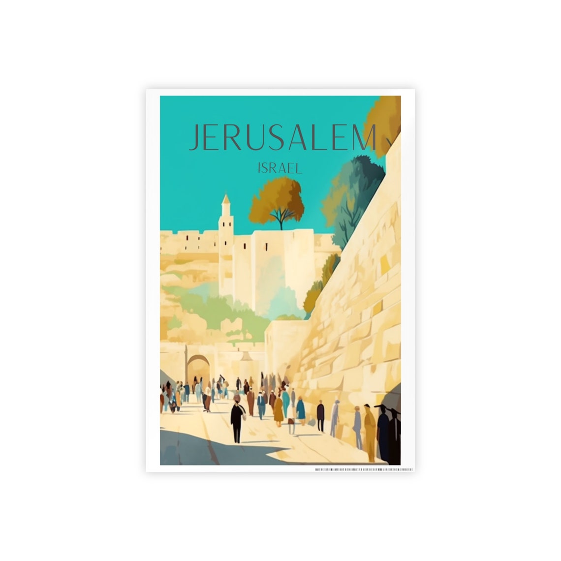 Israel Print, Western Wall Jerusalem Poster - Image 4