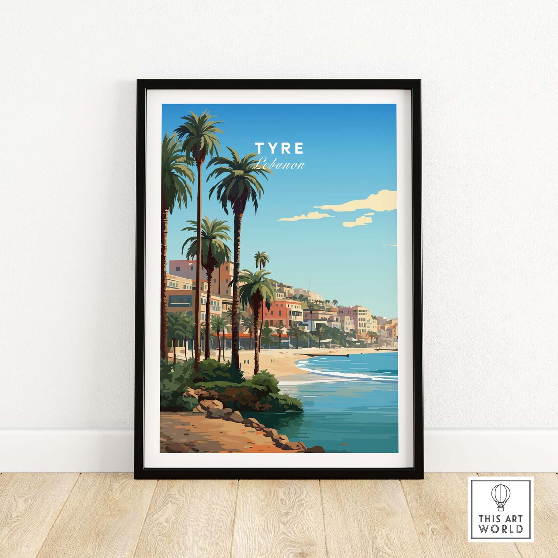 Tyre Lebanon Travel Poster, Home Decor Art Print