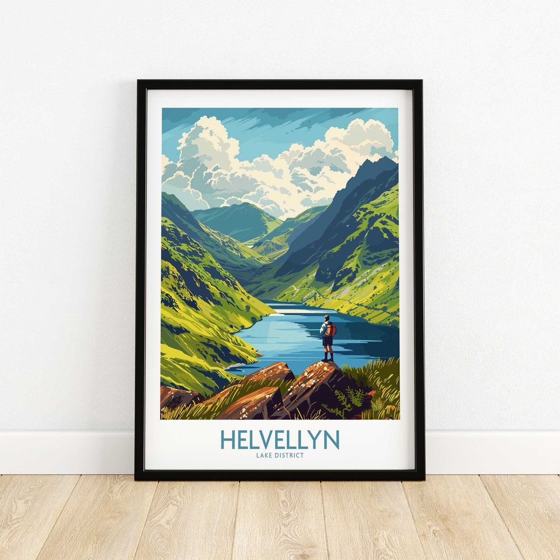 Helvellyn Poster Wall Art Print Travel Home Decor Artwork Gift Illustration Lover