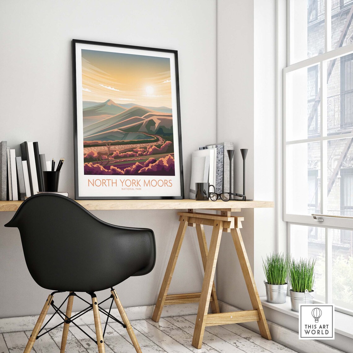 North York Moors Travel Poster, England Nature Print - Image 4