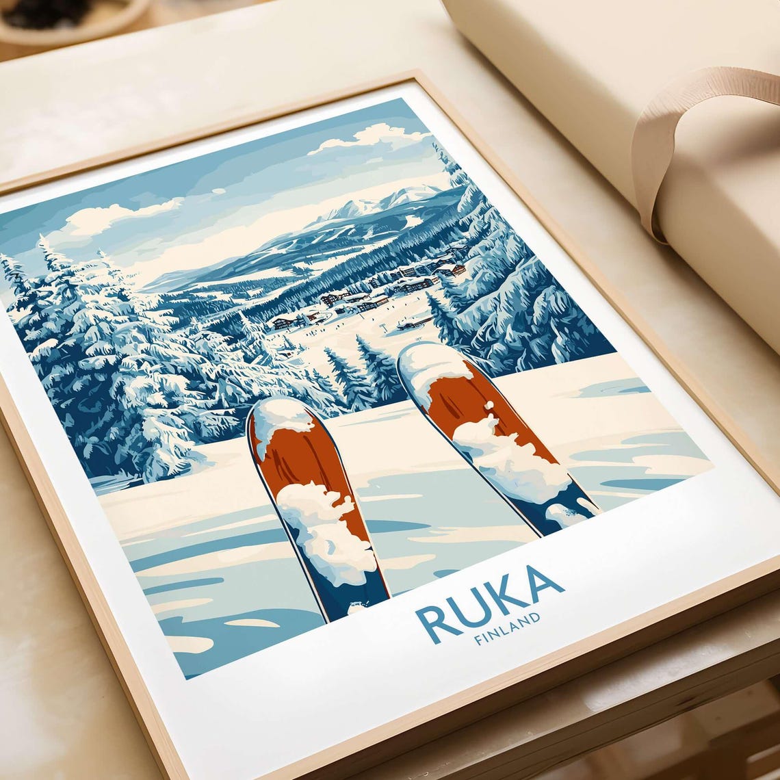 Winter Sports Art Print, Gift For Skier