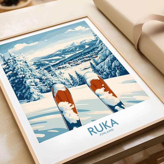 Winter Sports Art Print, Gift For Skier