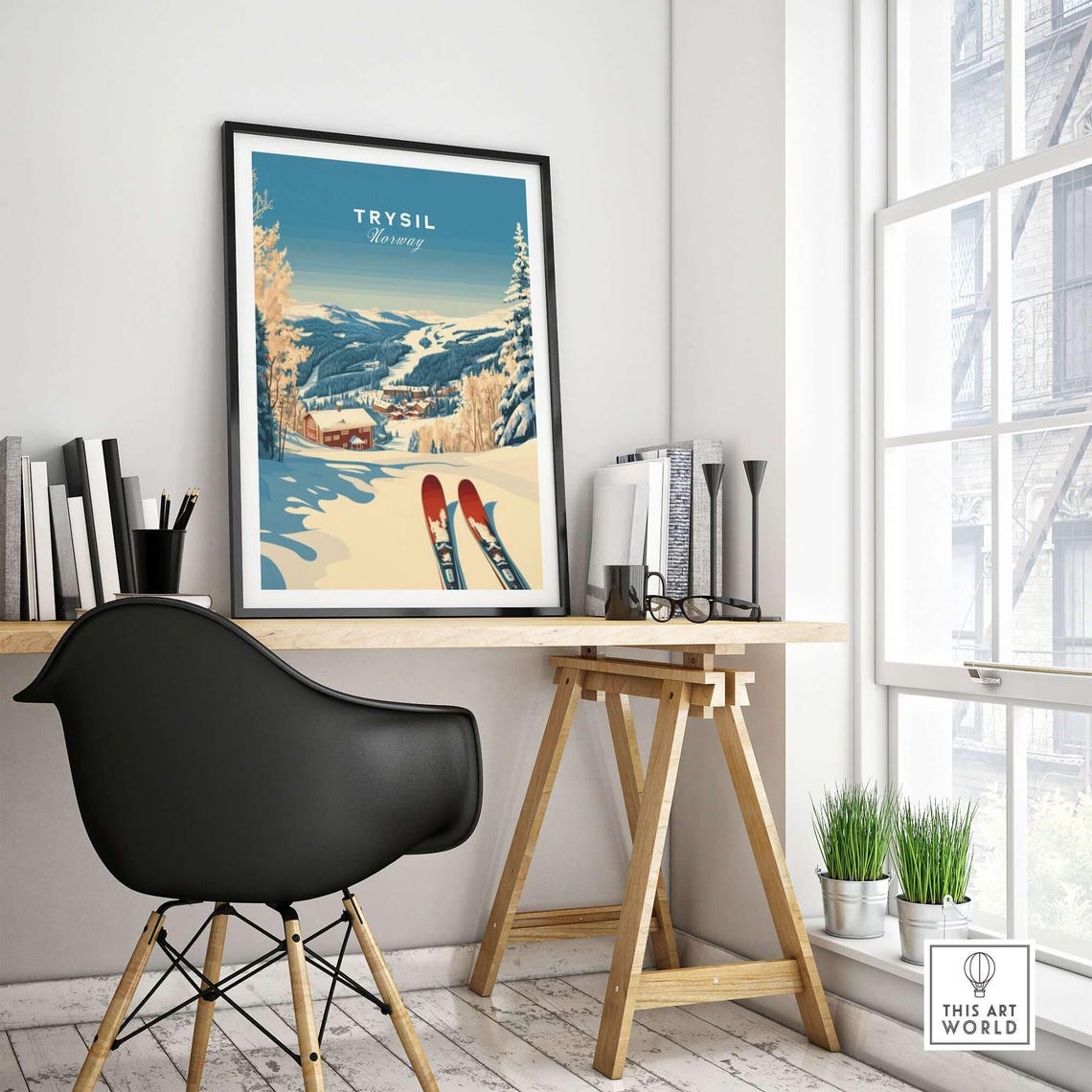 Winter Sports Art Print, Gift For Skier - Image 4