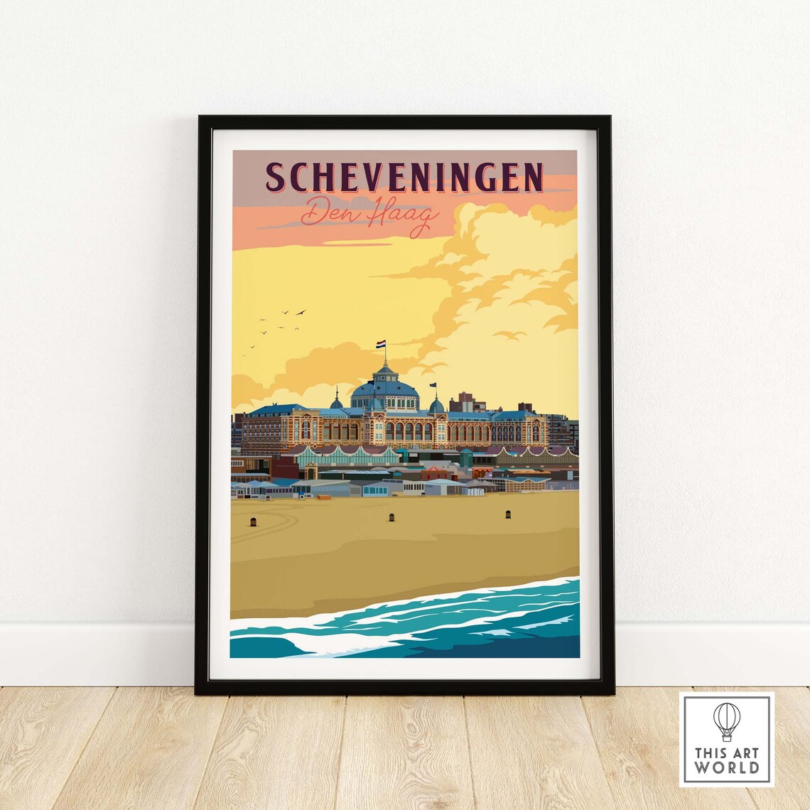 Scheveningen Poster, Den Haag Travel Poster