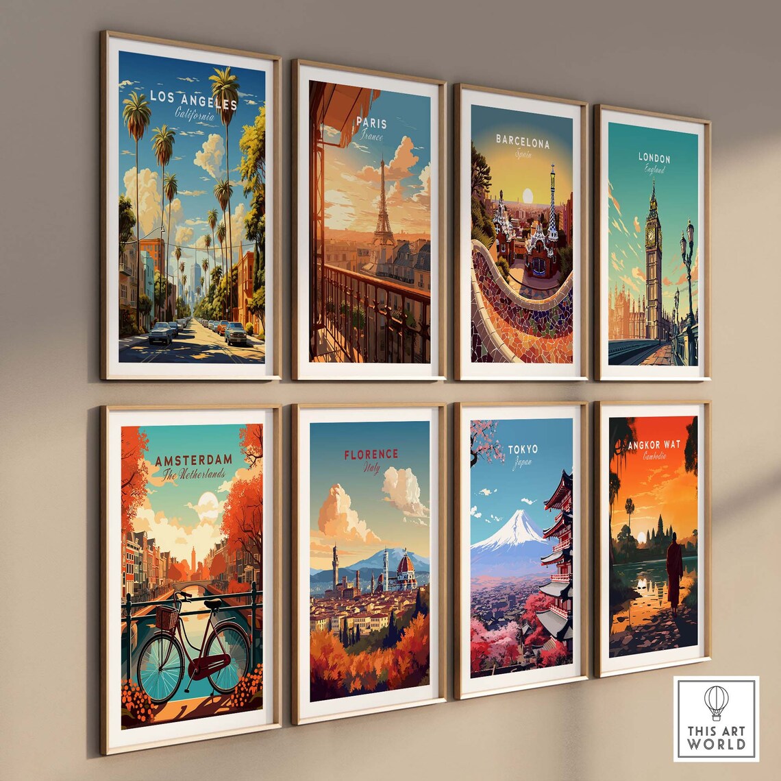 Los Angeles Travel Poster, Personalized Illustration Art Print - Image 3