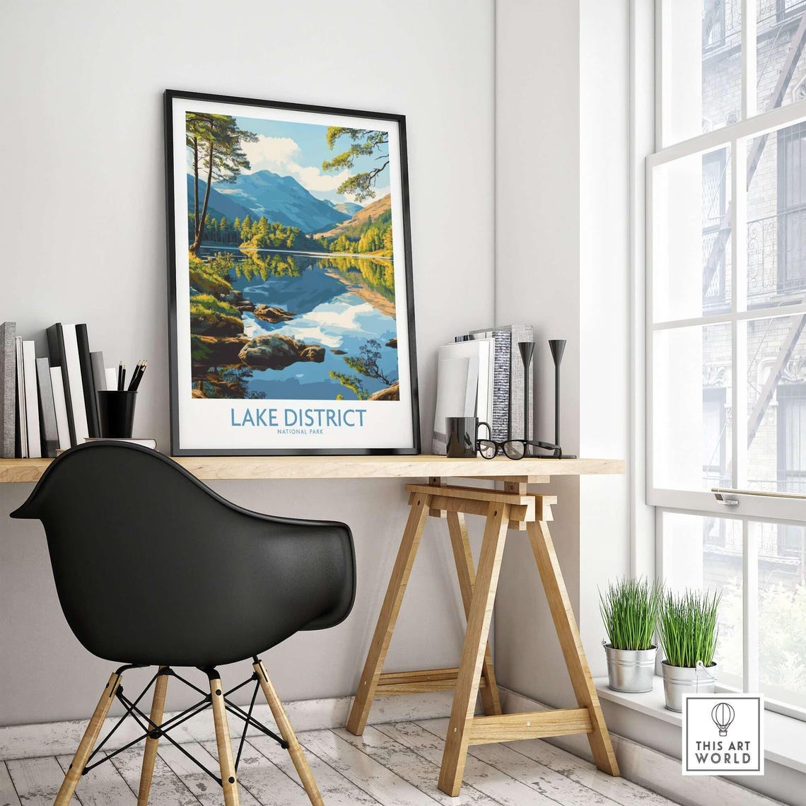 Lake District Travel Poster, Cumbria England - Image 4