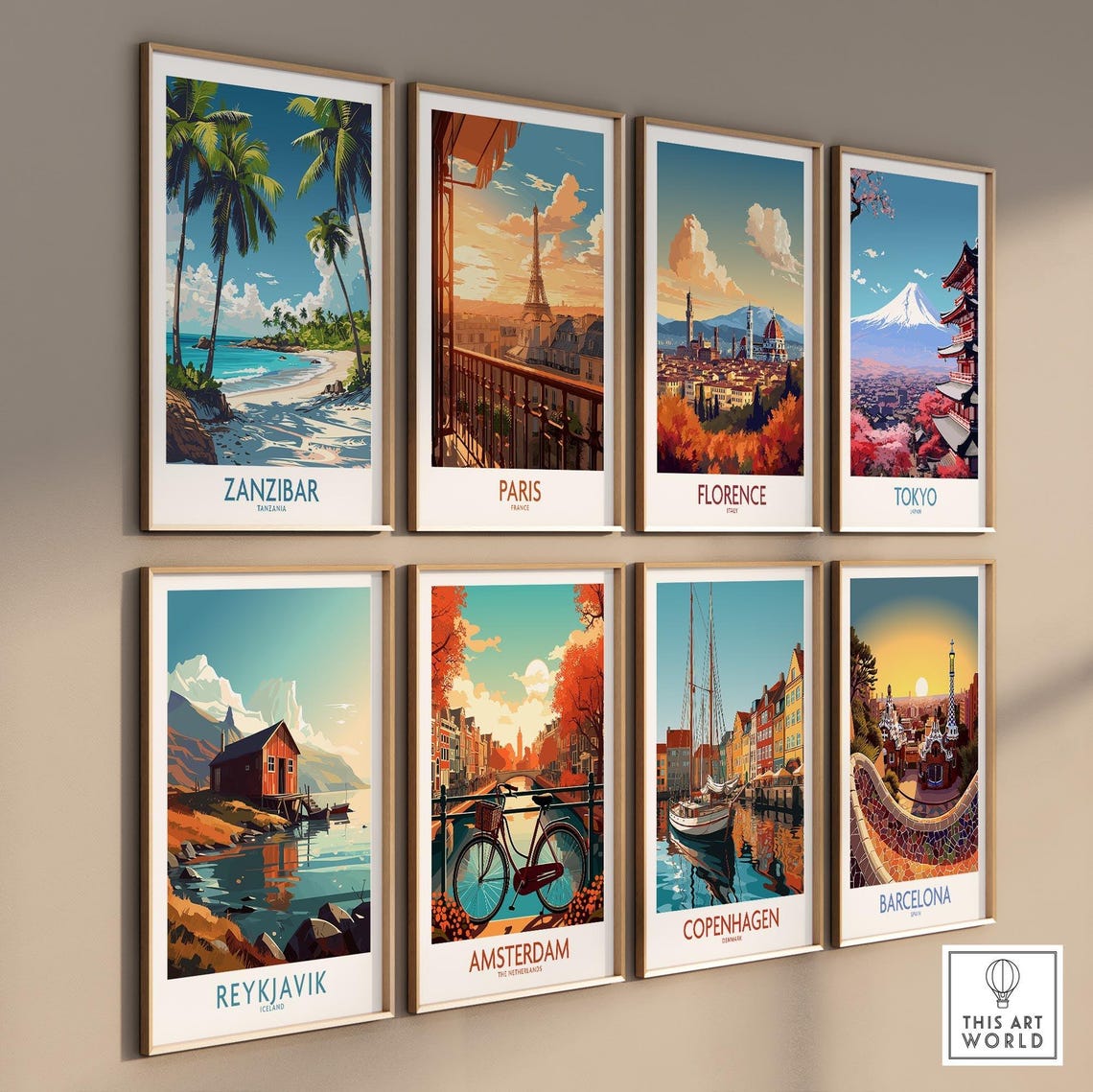 Zanzibar Wall Art Tanzania Travel Poster Zanzibar Artwork Poster Gift Tanzania Home Decor Zanzibar Illustration Art Lover Tanzania Print - Image 3