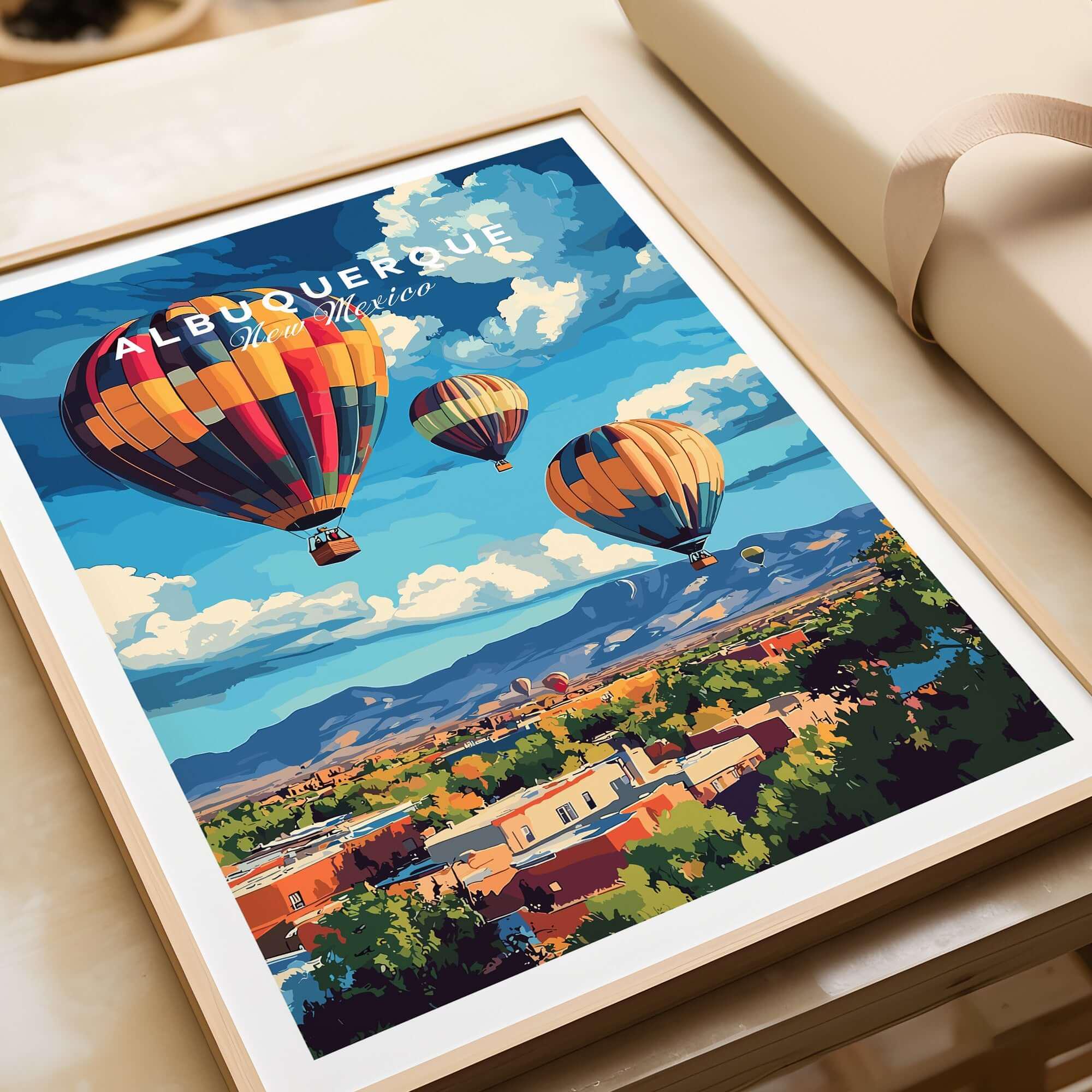 Albuquerque New Mexico Hot Air Balloons Fiesta Travel Poster - Image 4