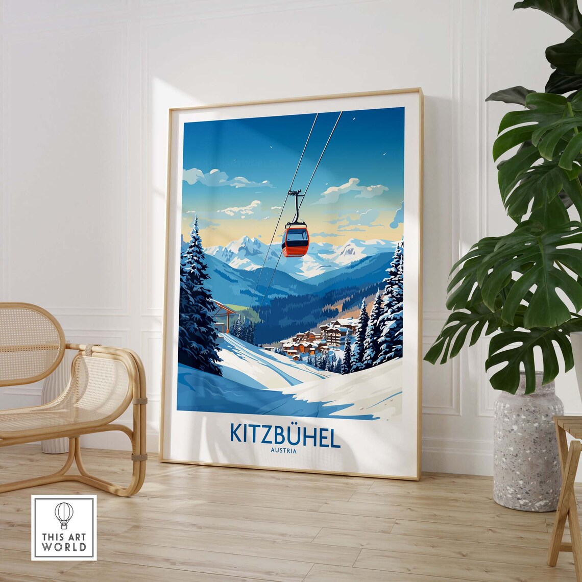 Kitzbuhel Austria Ski Resort Art Print - Image 3