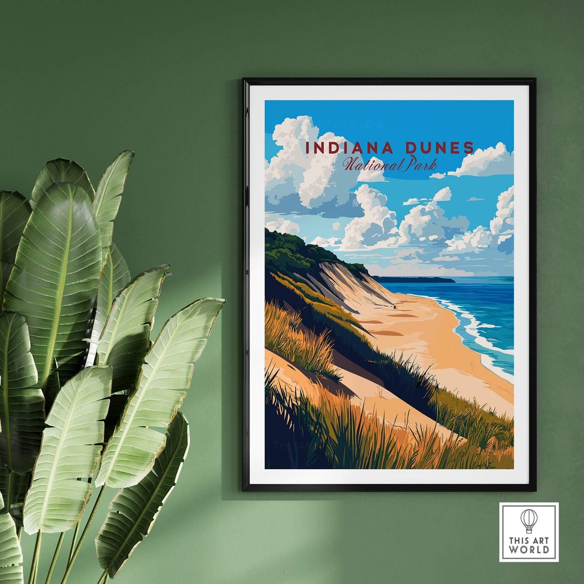Indiana Dunes Travel Poster, National Park Art - Image 2