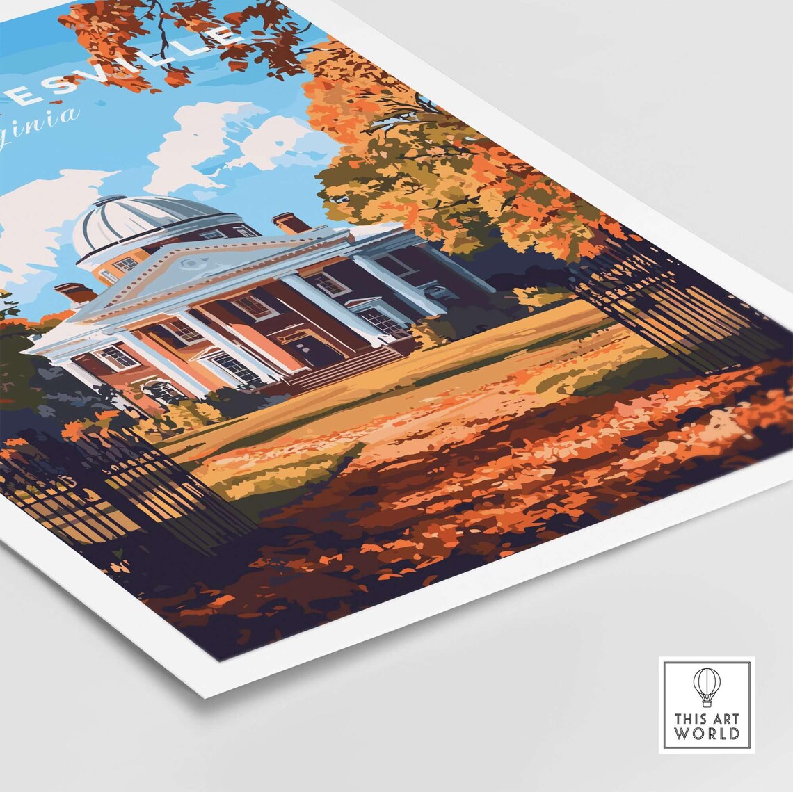 University Of Virginia Rotunda, Charlottesville VA Art Print - Image 5