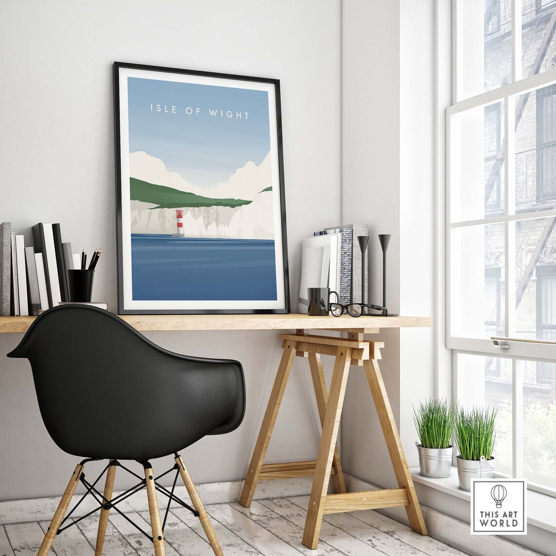 Isle Of Wight The Needles Minimalist Travel Poster - Image 4