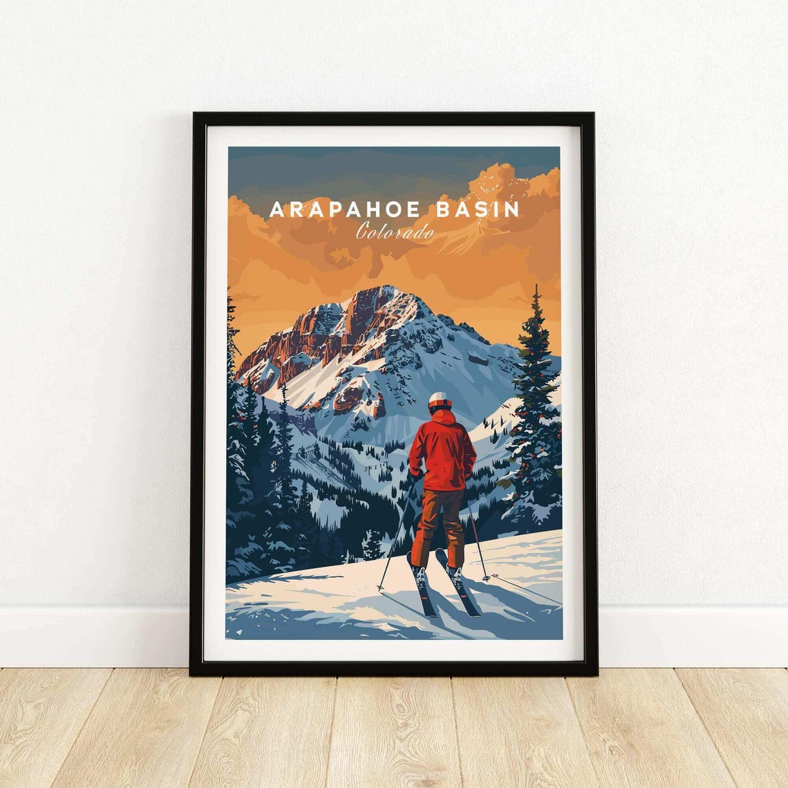 Arapahoe Basin Travel Poster, Colorado Ski Resort