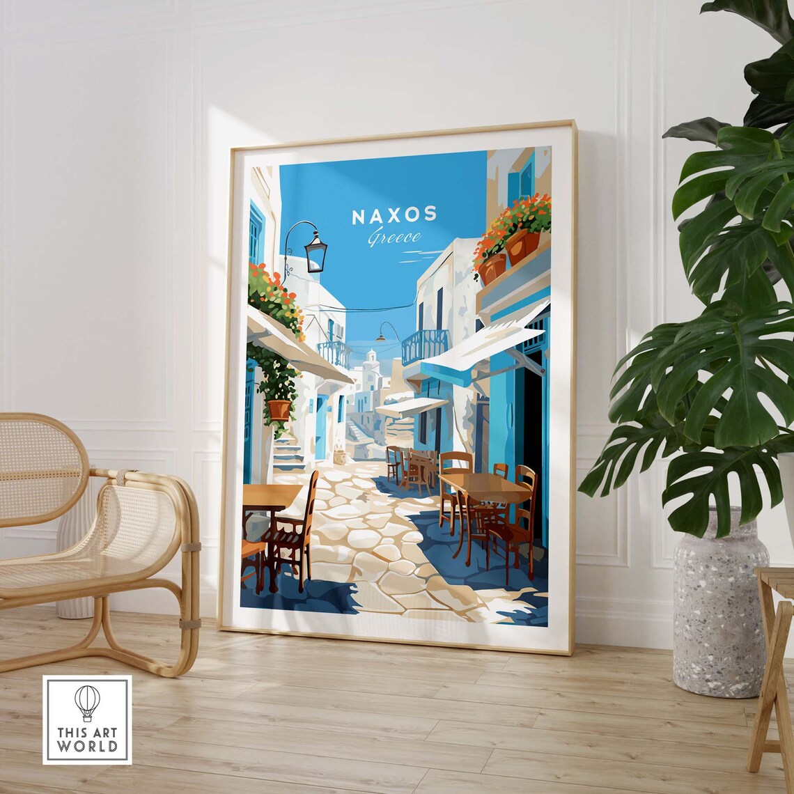 Naxos Travel Poster Art Print, Home Decor - Image 2