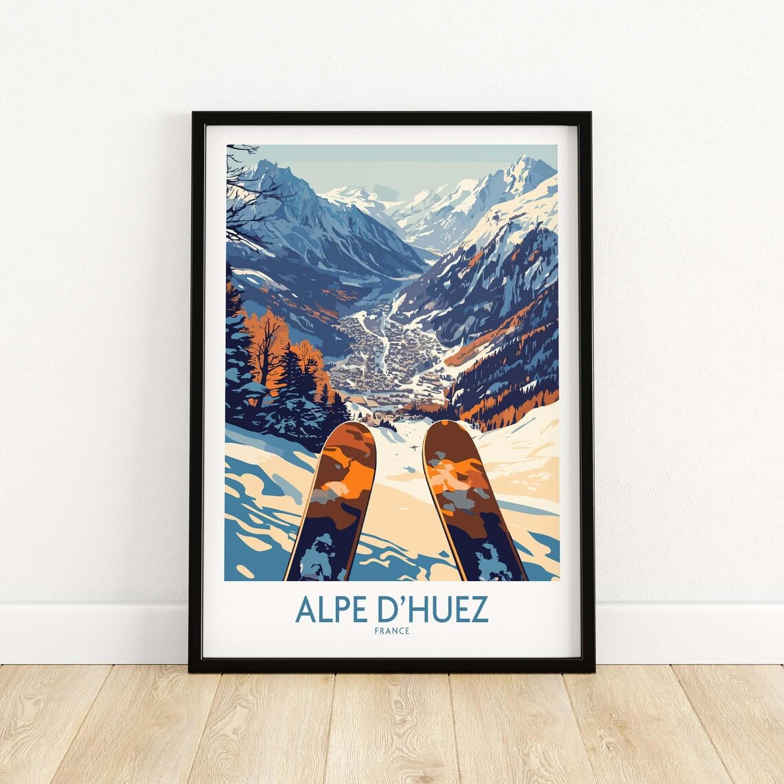 Alpe d'Huez - Vintage Ski Poster - Image 5