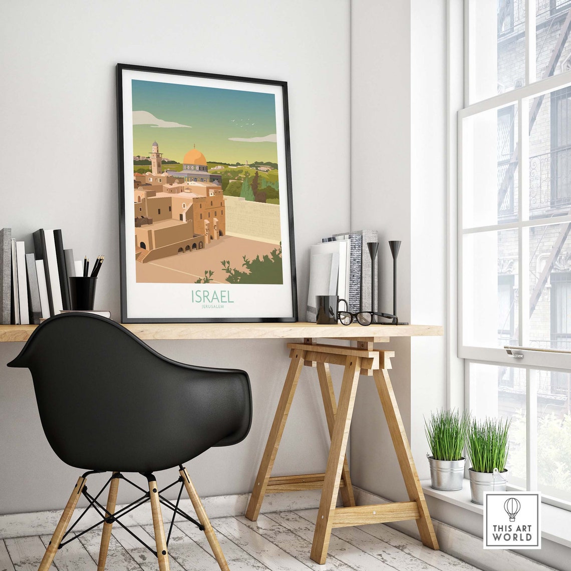 Jerusalem Israel Dome Of The Rock Golden Sunrise Old City Poster - Image 4