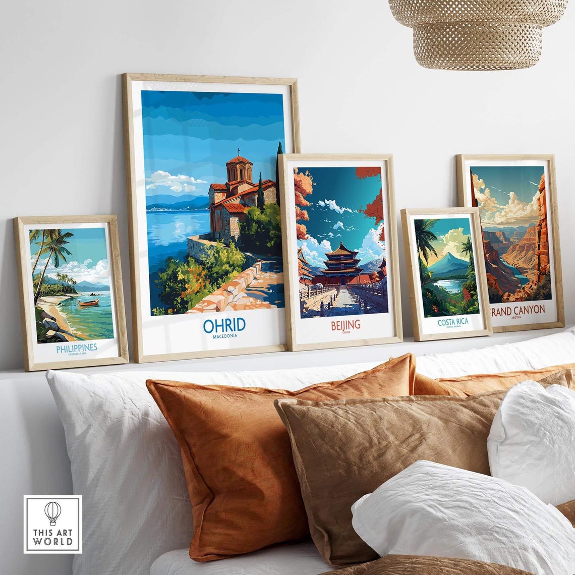 Ohrid Macedonia Travel Poster, Lake Ohrid Illustration - Image 3