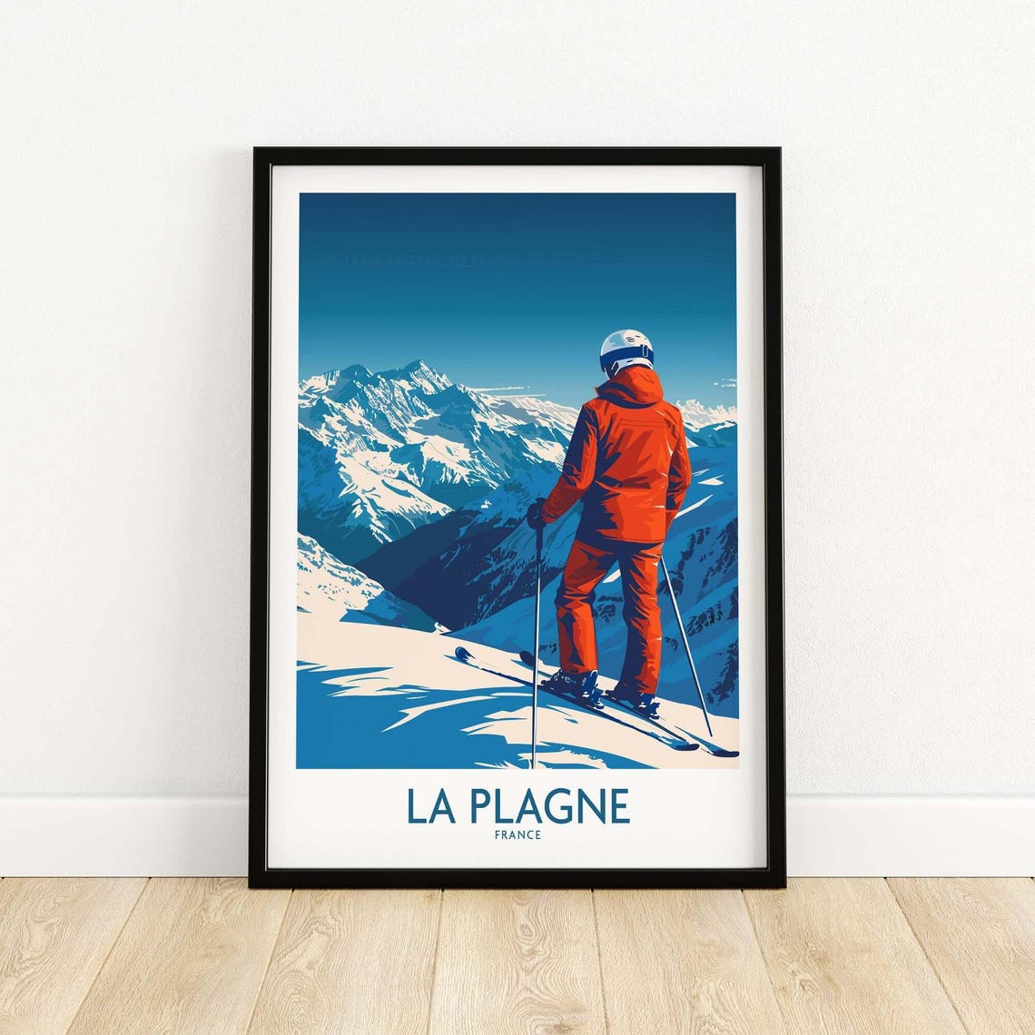 La Plagne Ski Lodge Art Print, France Skiing Gift - Image 5