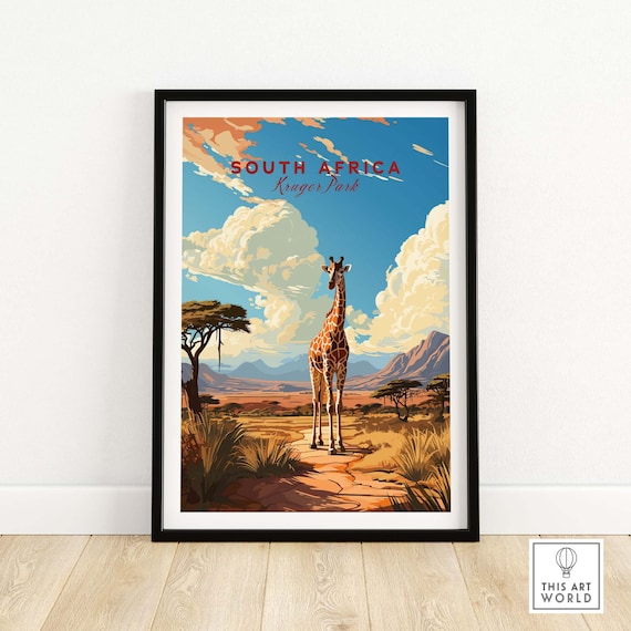 South Africa Art Print Wall Art Print Travel Print Home Dcor Poster Gift Illustration Artwork Birthday Present