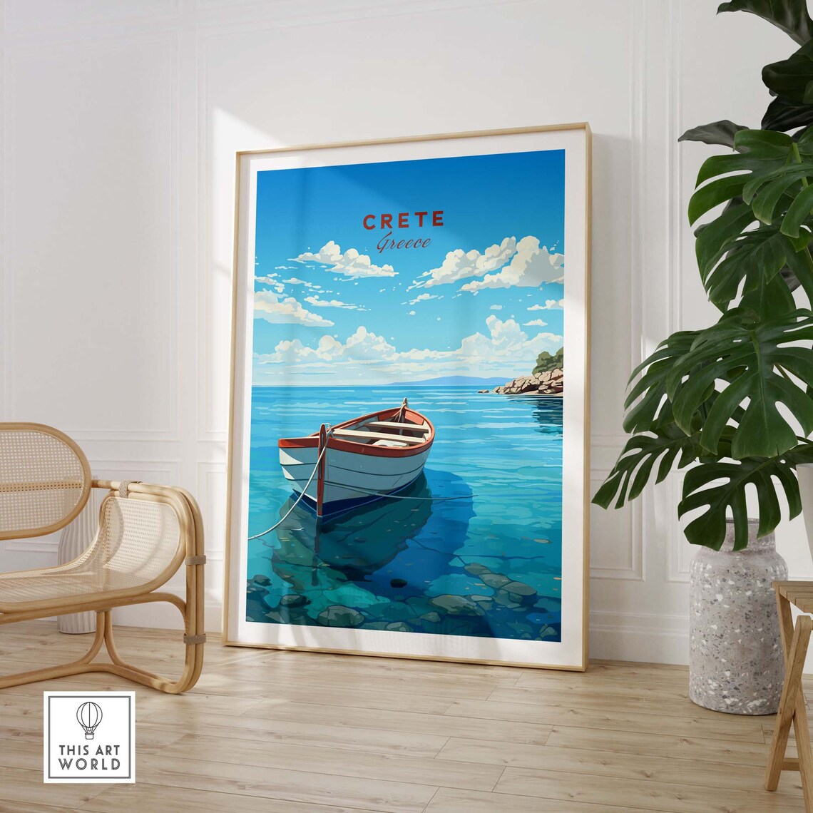 Crete Travel Poster, Greece Home Decor Print - Image 3