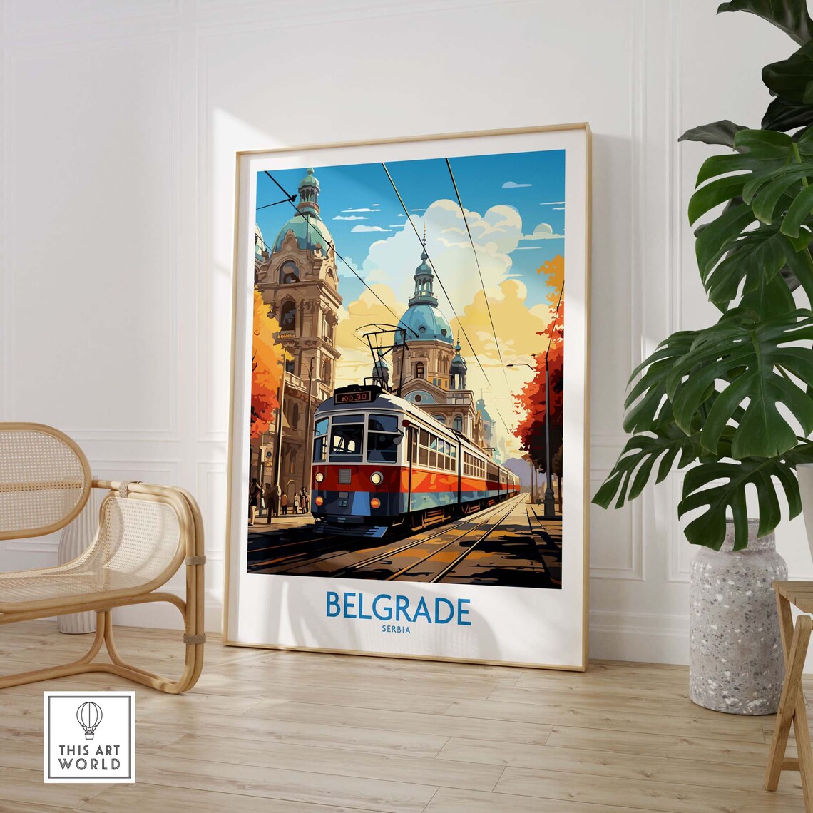 Belgrade Travel Poster, European City Art Print - Image 3