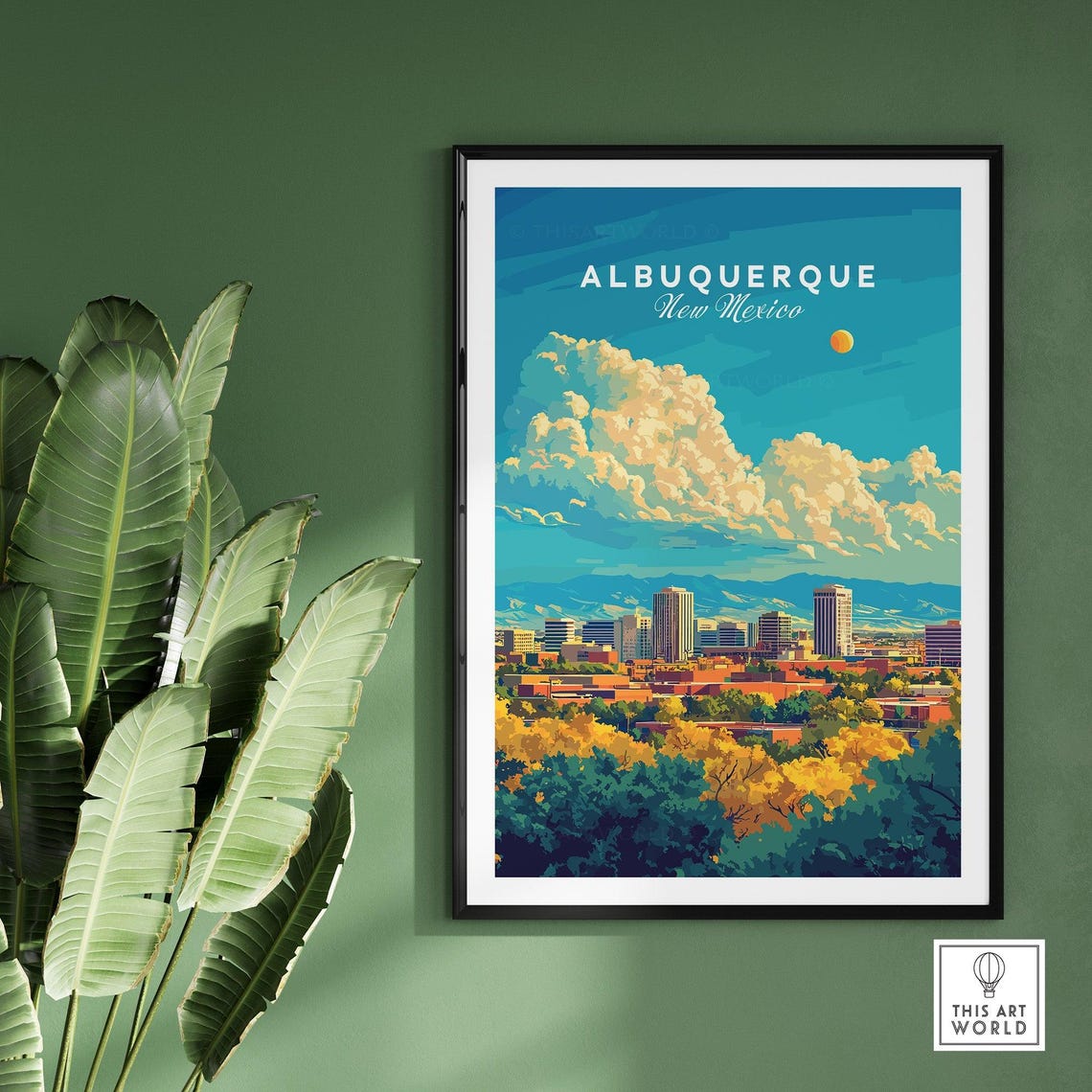 Albuquerque Travel Print Southwestern Desert Wall Art Poster New Mexico Gift Art Lovers - Image 2