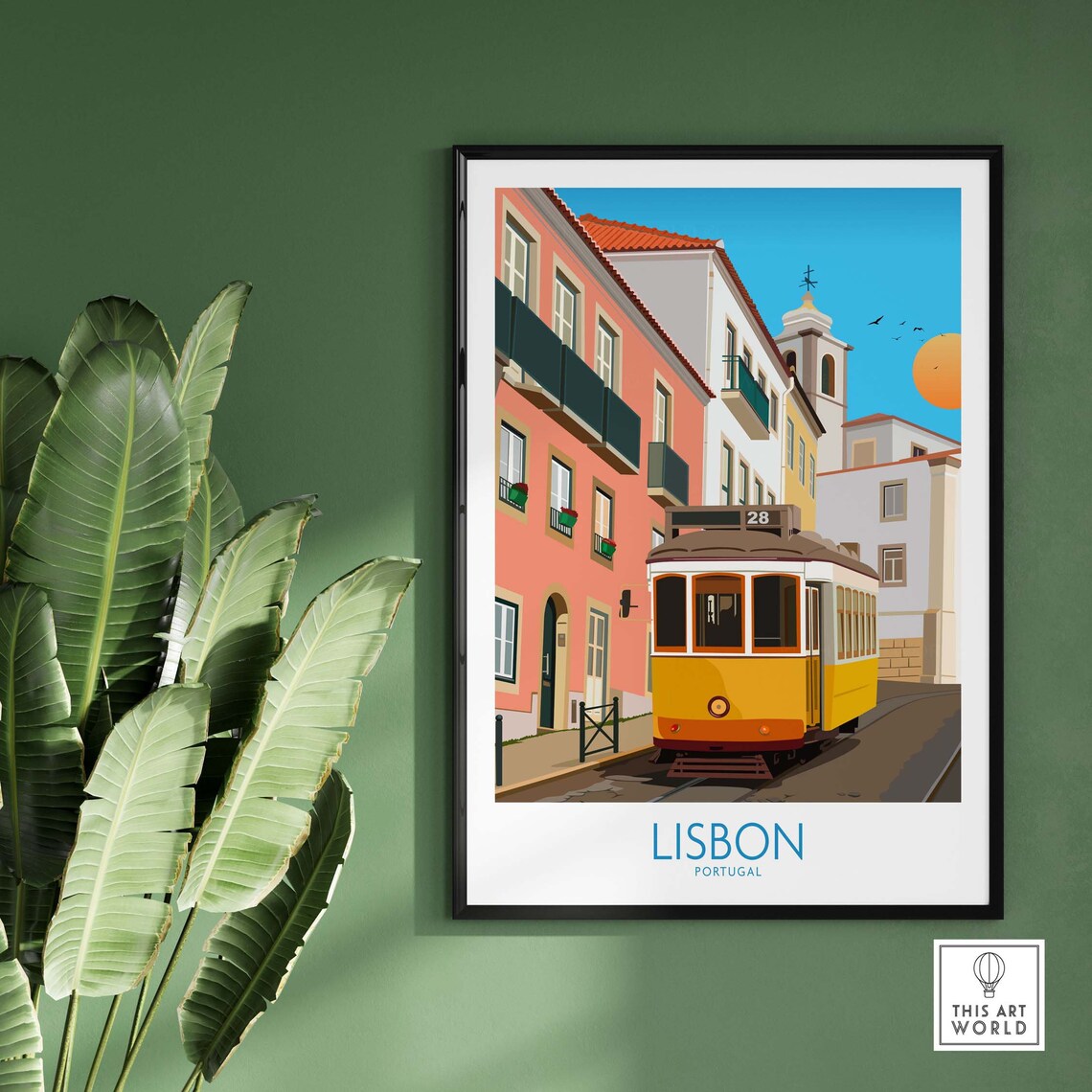 Lisbon Portugal Travel Poster Art Print - Image 2