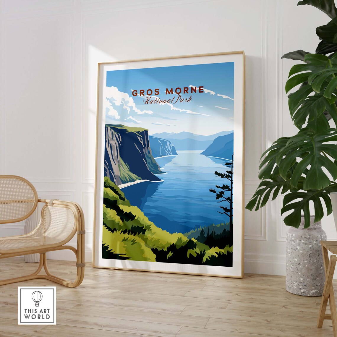 Gros Morne National Park Fjord Cliffs Coastal Wilderness Poster - Image 3