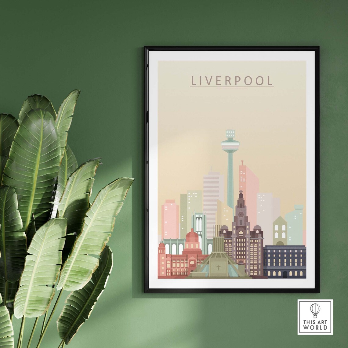 Liverpool City Skyline Travel Poster, Wall Art Print - Image 2