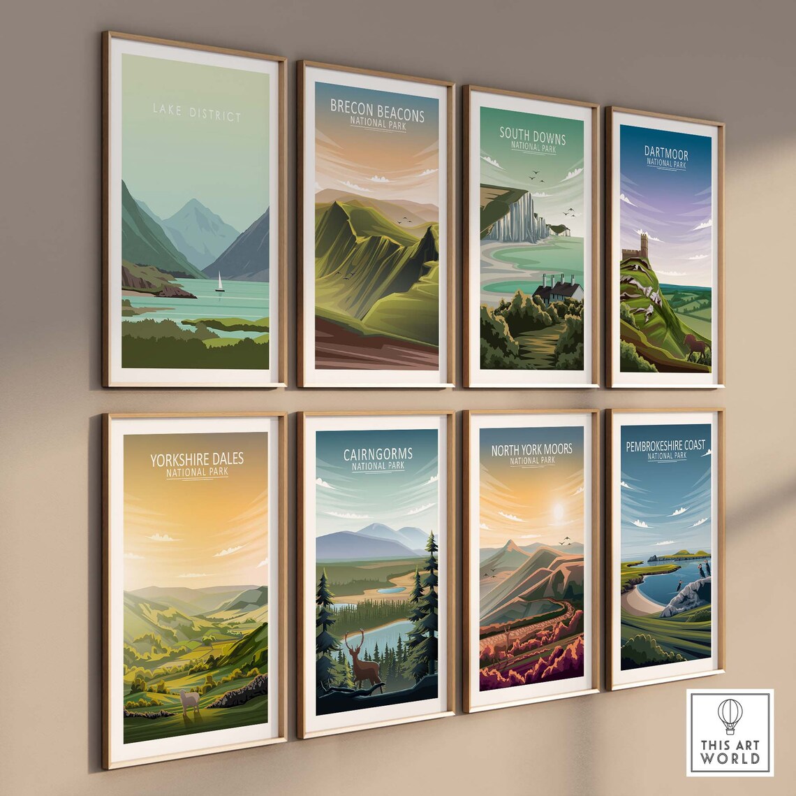 Lake District Minimalist Travel Poster, National Park - Image 3