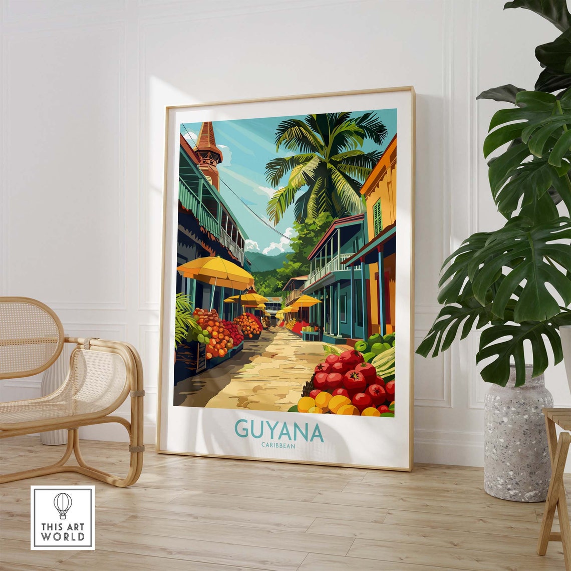 Caribbean Guyana Poster Stunning Wall Art Souvenir From The Tropics - Image 2