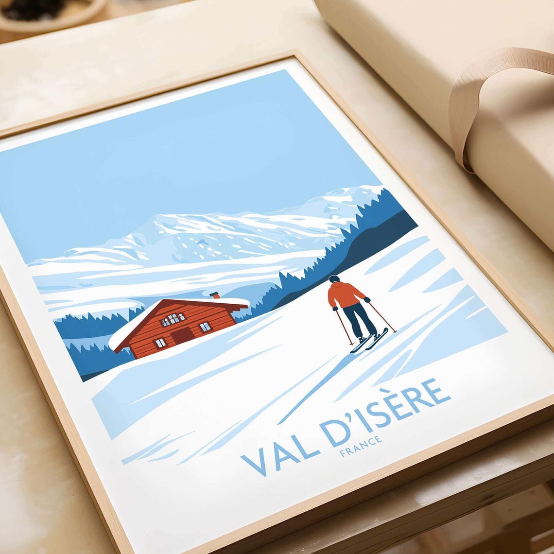 Winter Sports Art Print, Gift for Skier