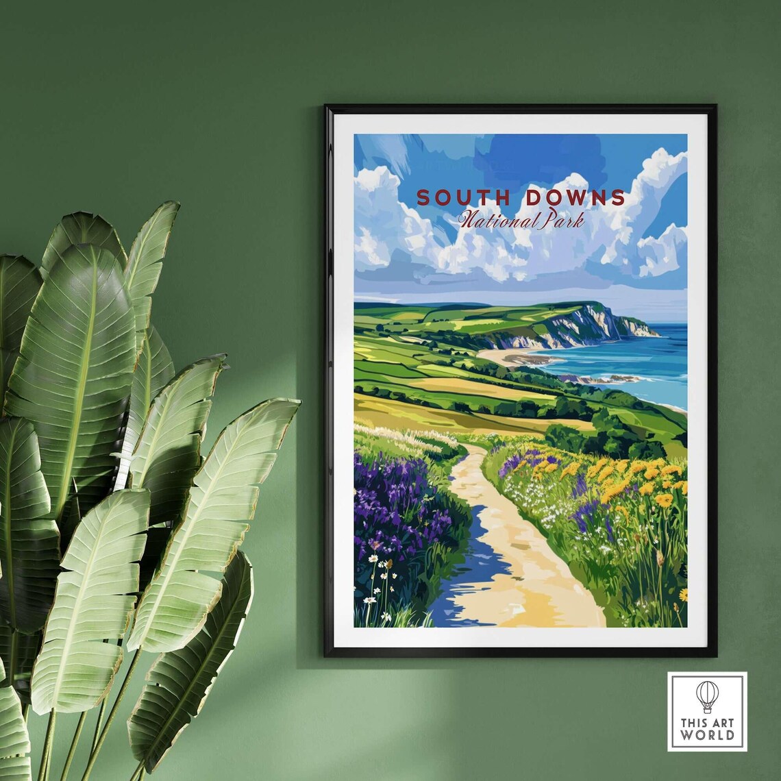 South Downs National Park Travel Poster, England - Image 2