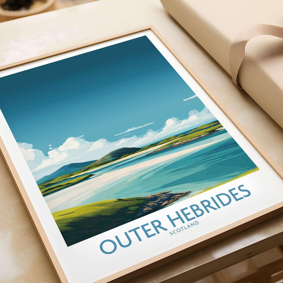 Outer Hebrides Scotland Remote Island Coastal Beach Landscape Poster