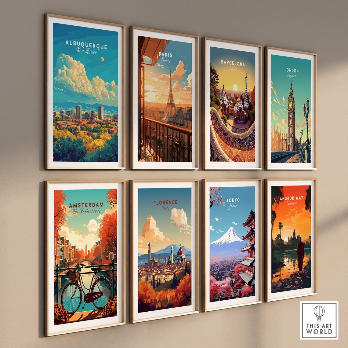Albuquerque Travel Print Southwestern Desert Wall Art Poster New Mexico Gift Art Lovers - Image 3